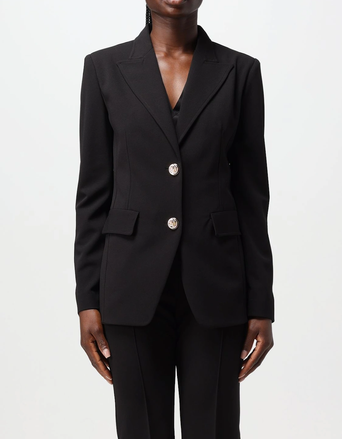 Tailored Blazer Notch Collar Gold Buttons, 6 of 5