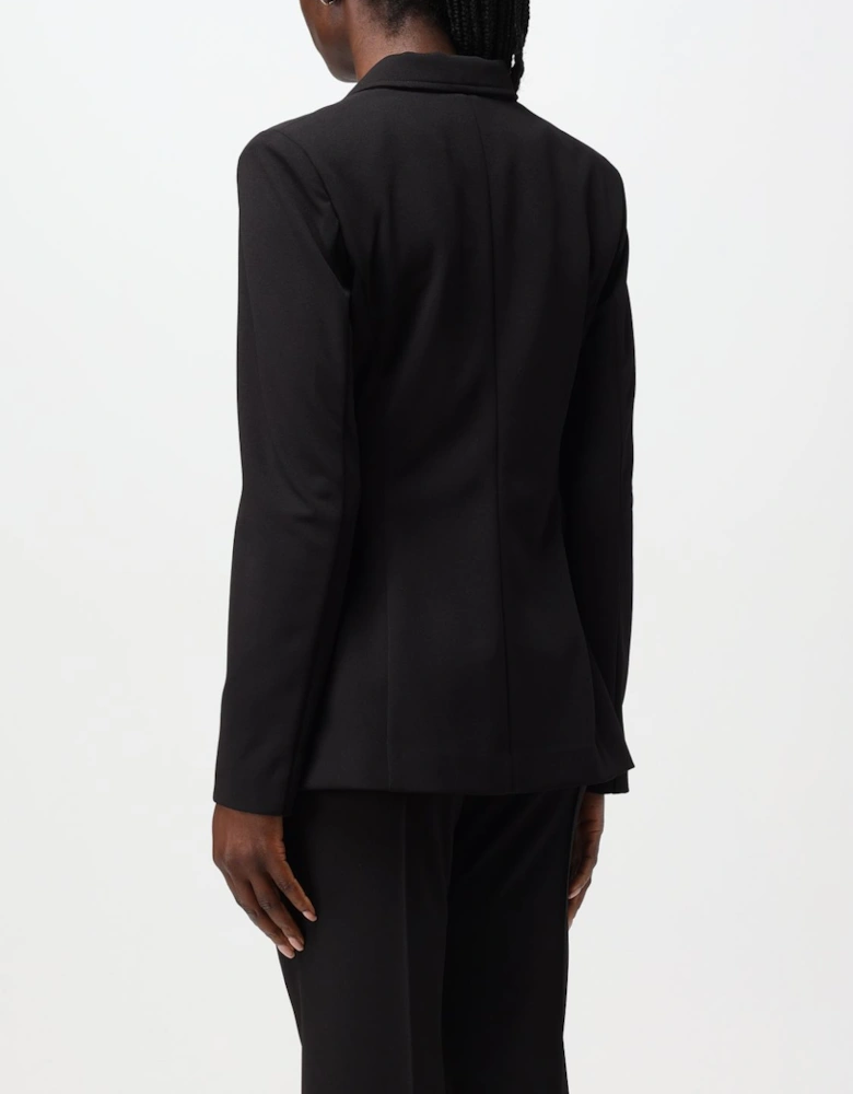 Tailored Blazer Notch Collar Gold Buttons
