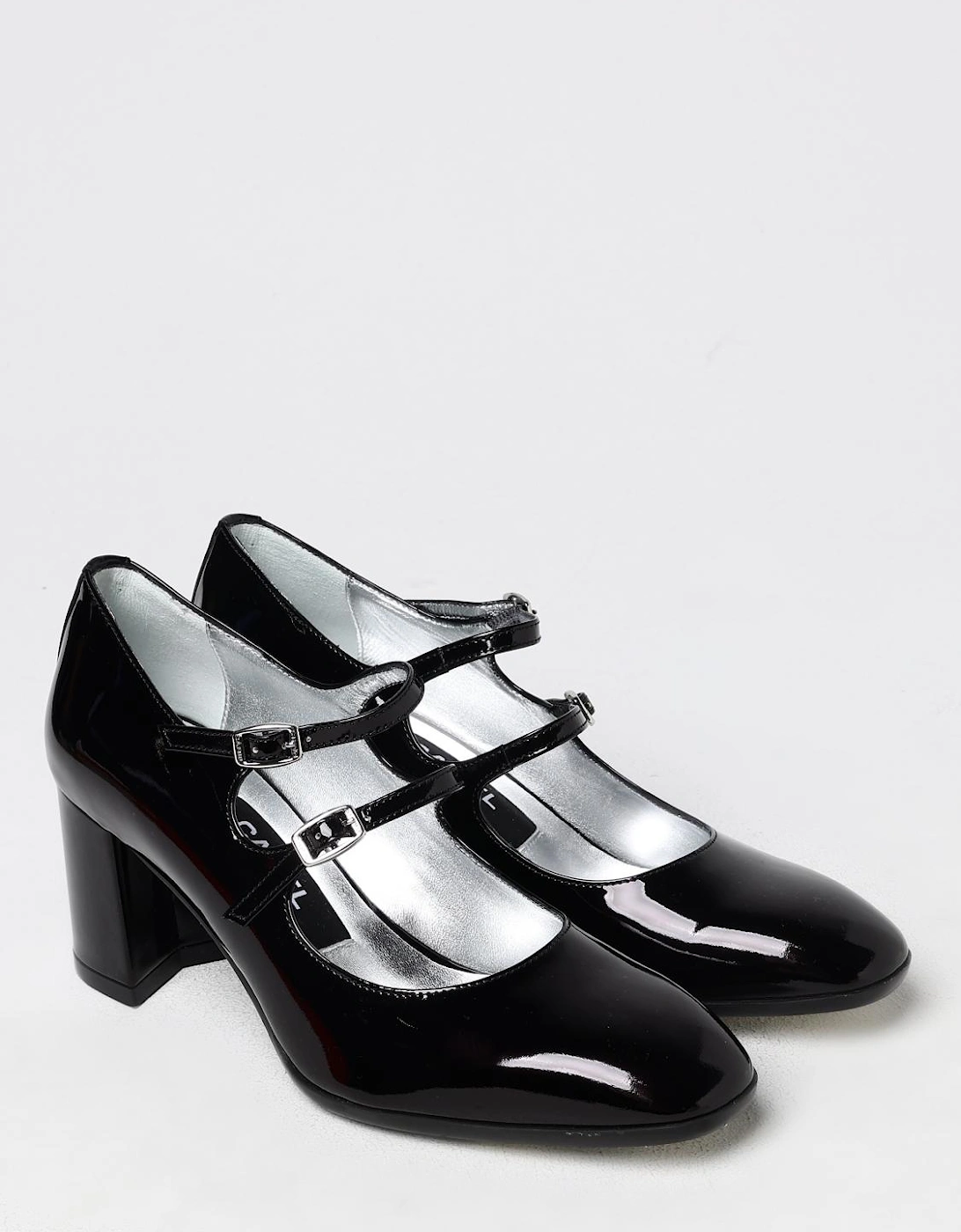 Double Strap Patent Leather Pumps