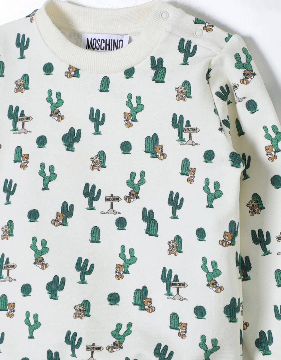 Cactus Bear Print Baby Sweater
