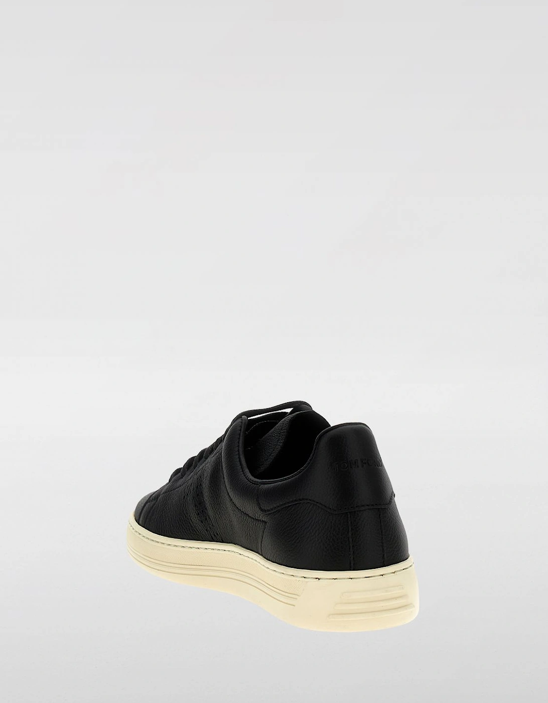 001 Leather Sneakers Perforated Detail