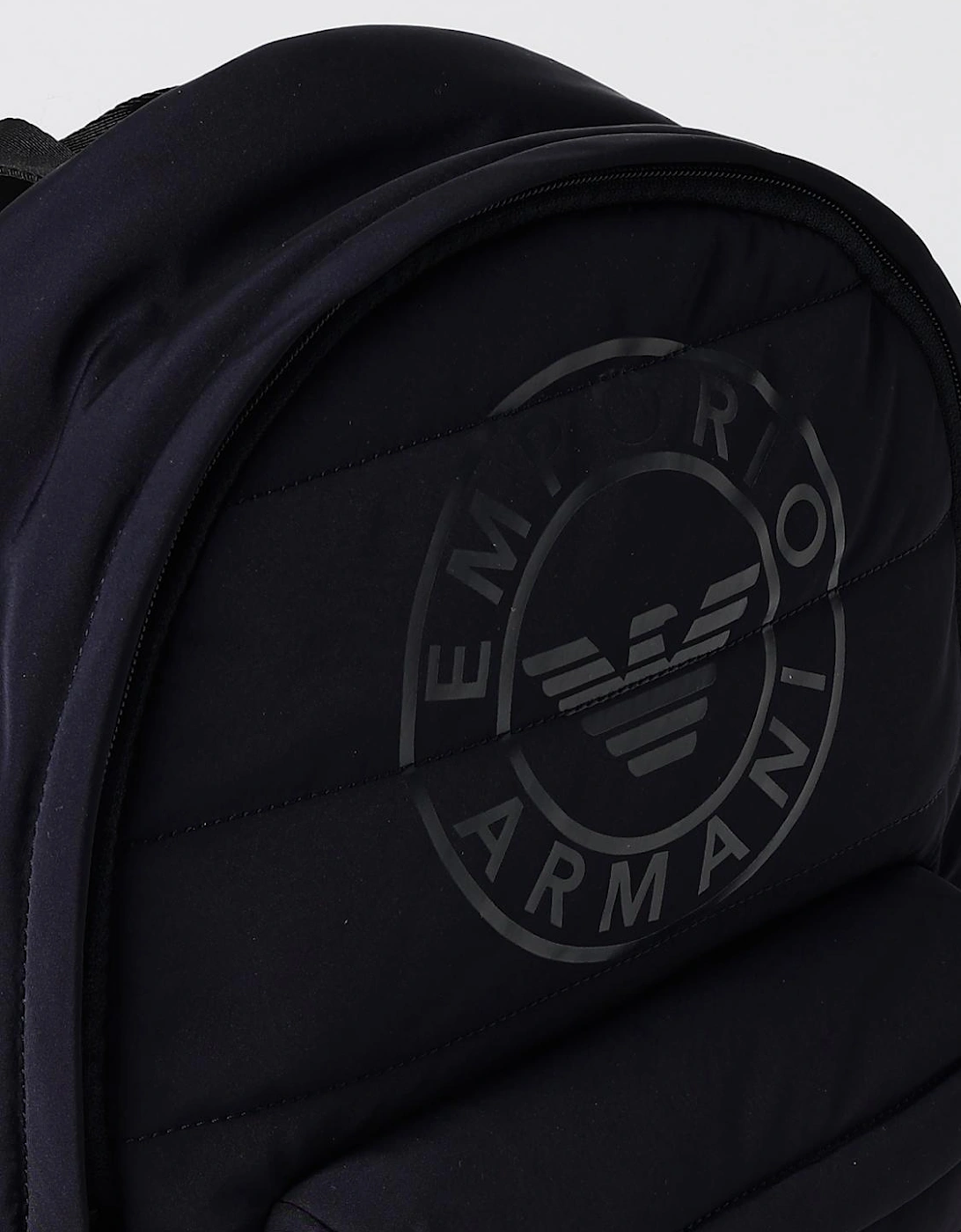 Quilted Backpack Circular Logo
