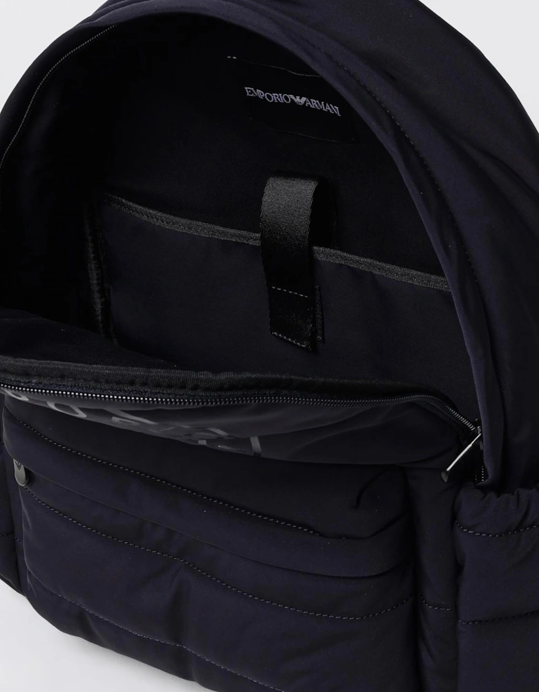 Quilted Backpack Circular Logo