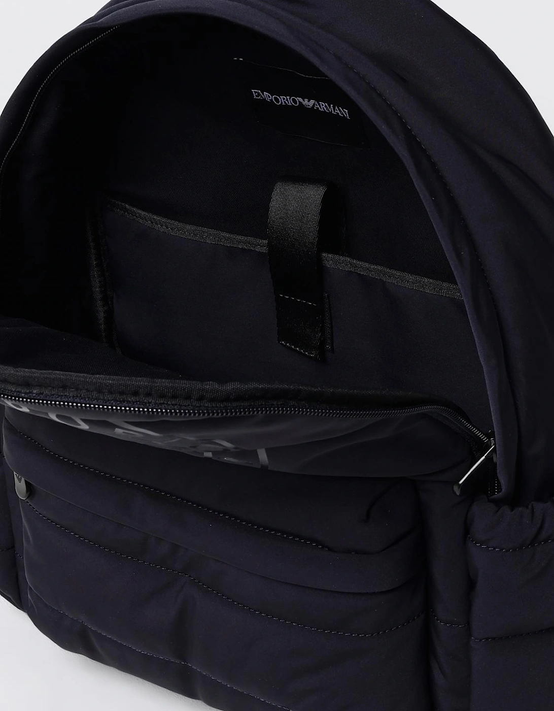 Quilted Backpack Circular Logo