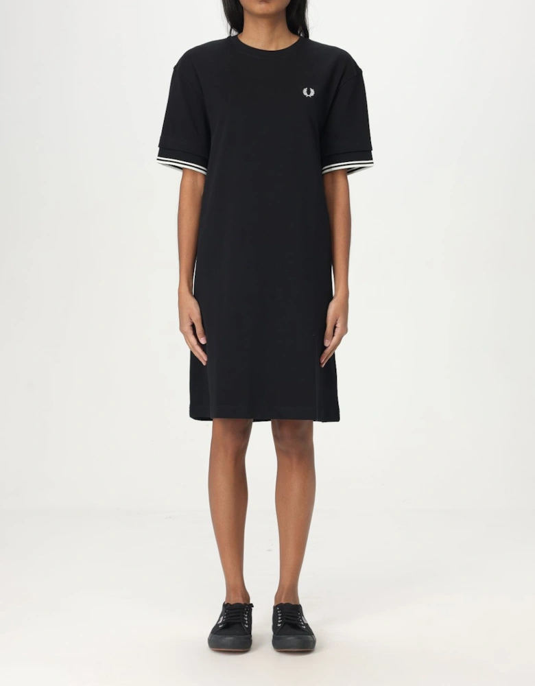 Tipped Collar TShirt Dress
