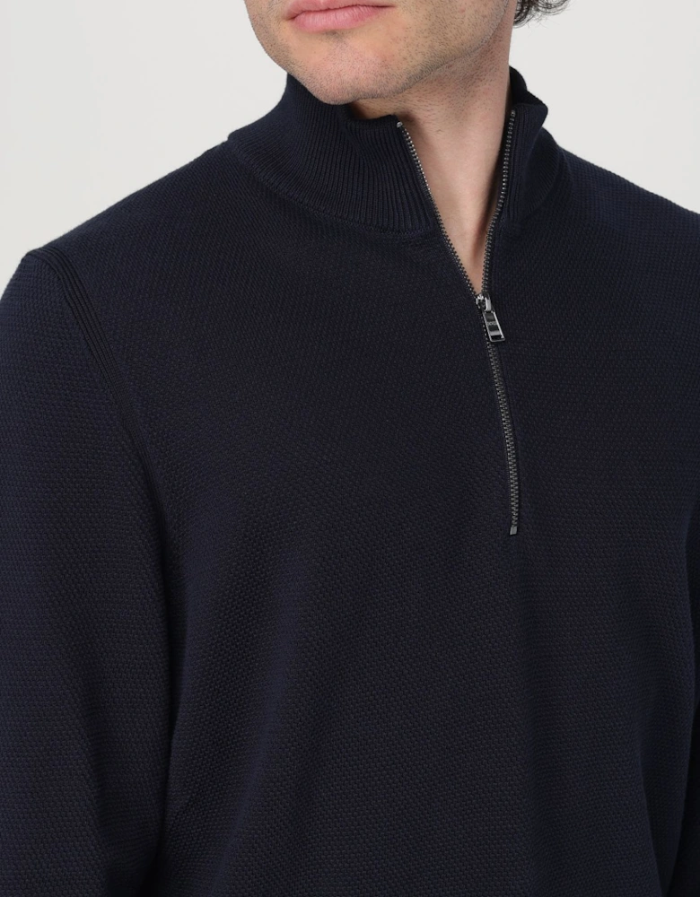 Mock Neck Zip Pullover Sweater