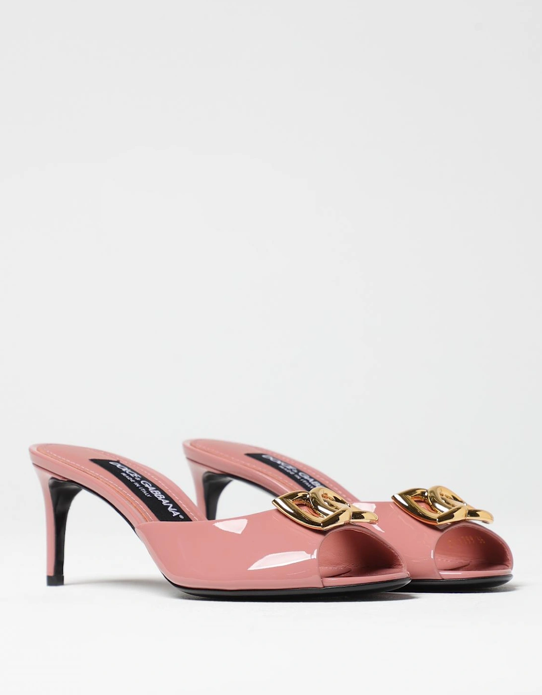 Patent Leather Pumps Gold Accent