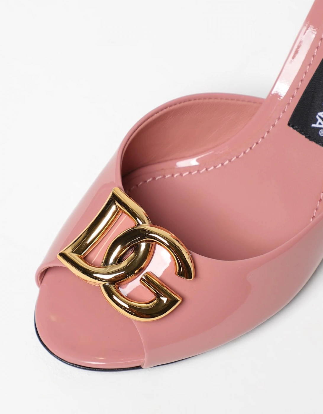 Patent Leather Pumps Gold Accent