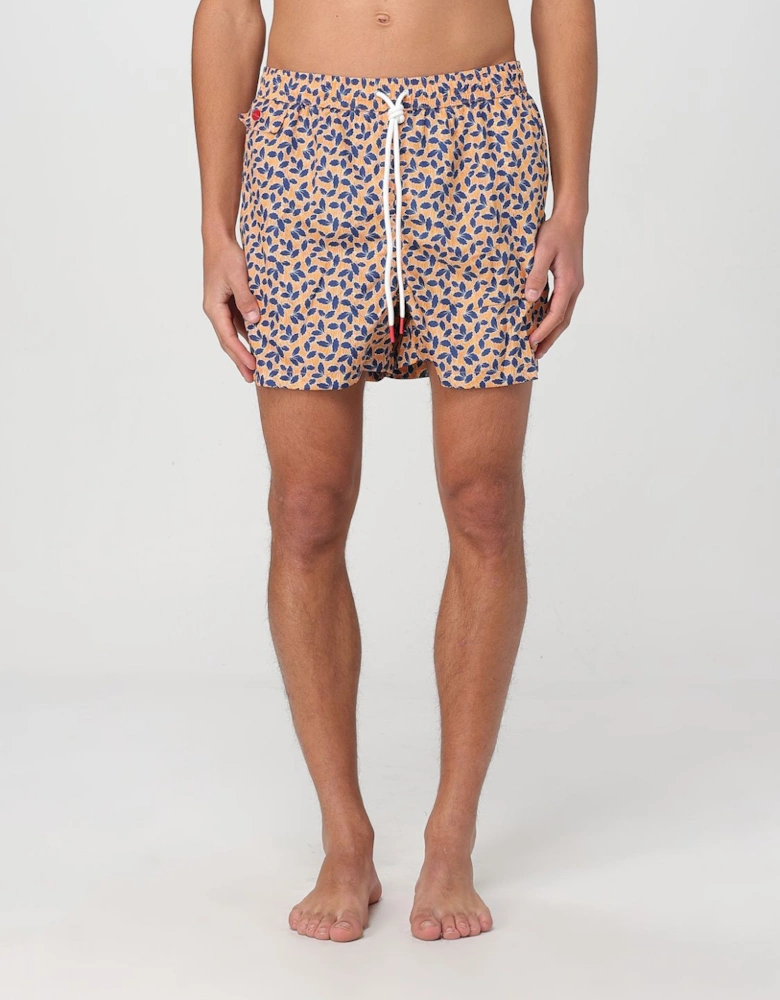Leaf Print Swim Trunks QuickDrying