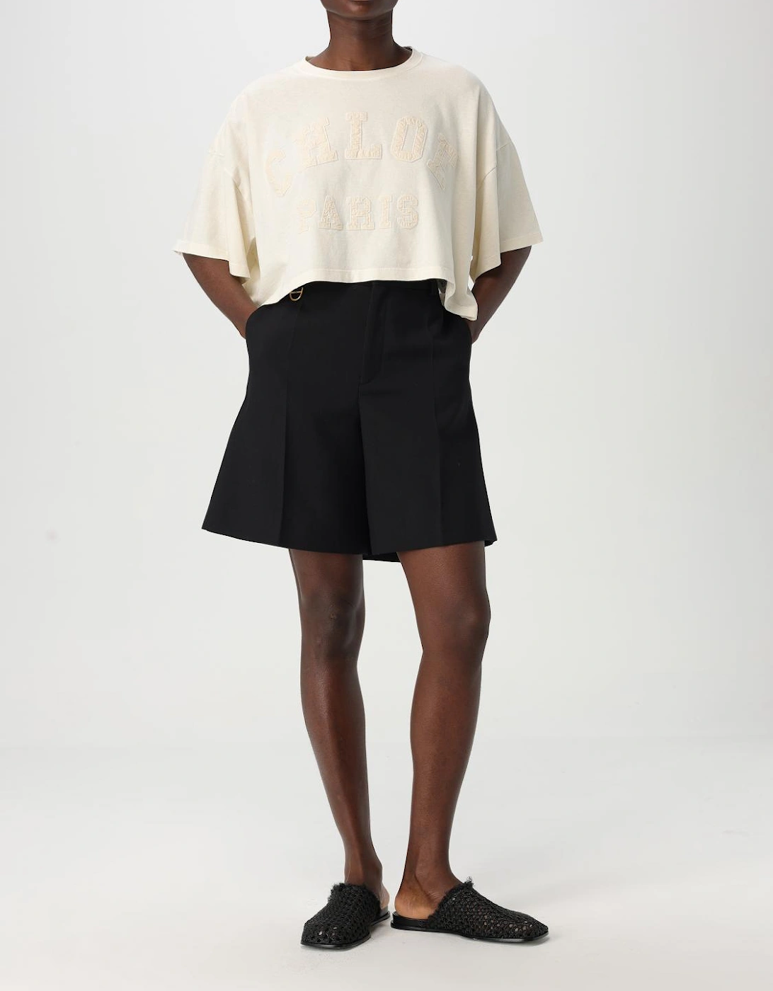 Chlo Paris Embroidered Crop Top