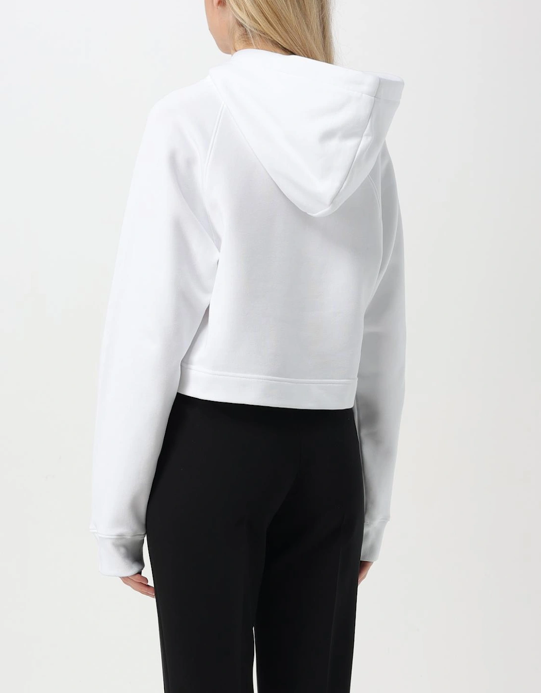 Safety Pin Heart Cropped Hoodie