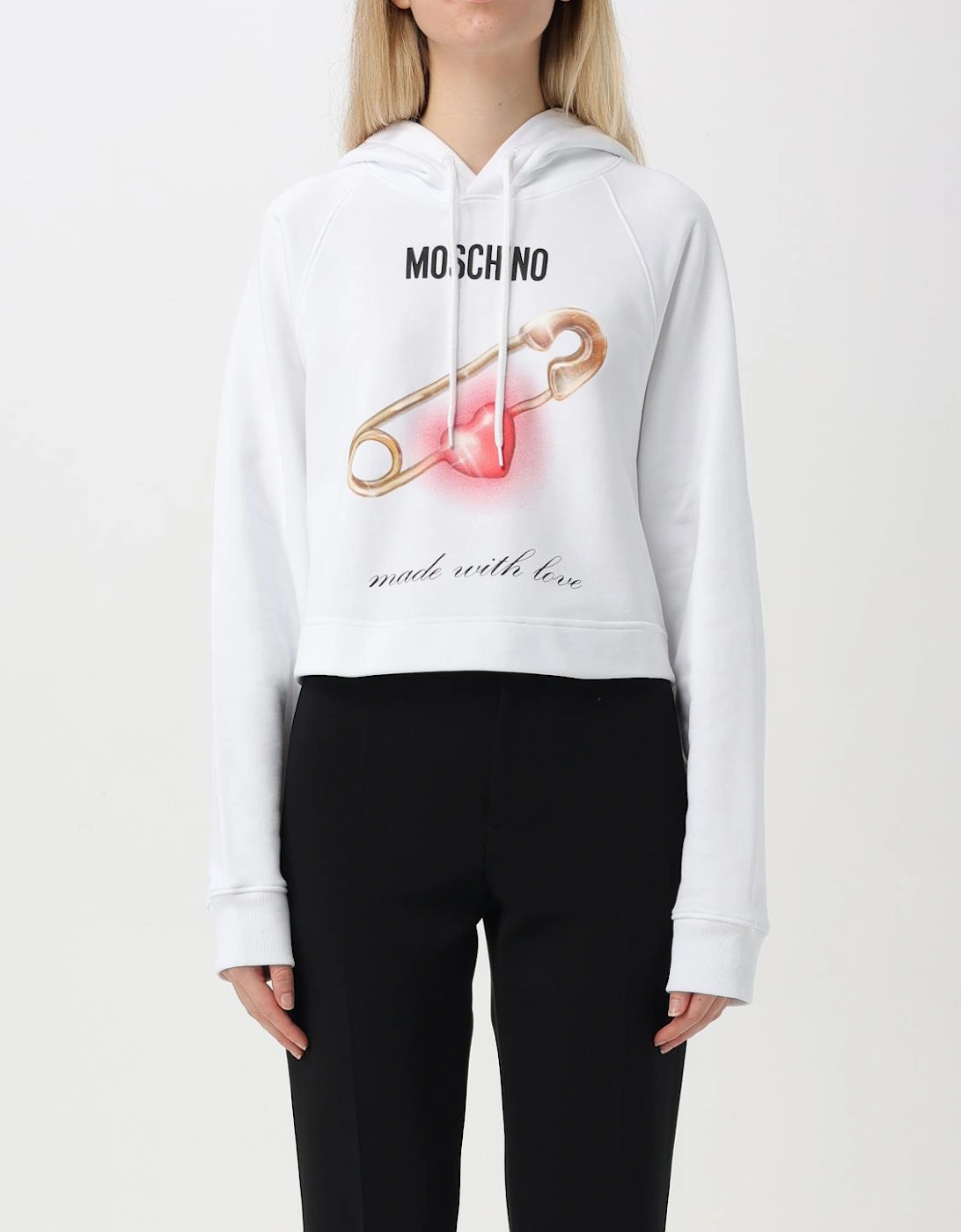 Safety Pin Heart Cropped Hoodie, 7 of 6