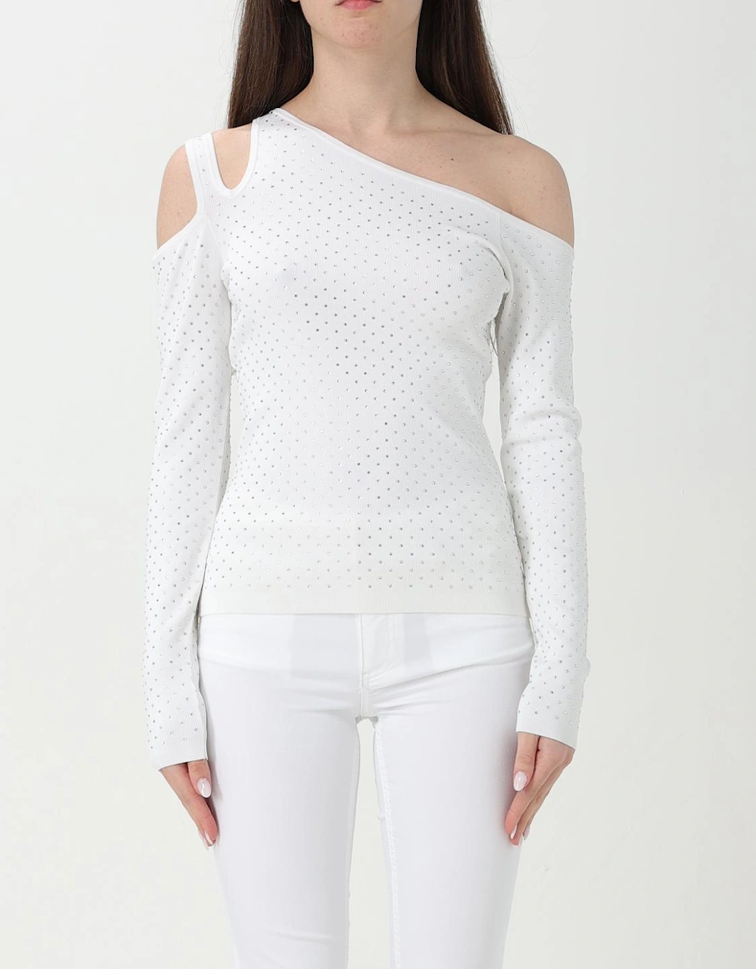 OneShoulder Rhinestone Knit Top, 4 of 3