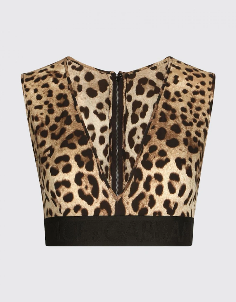 Leopard Print Top with All-Over Pattern