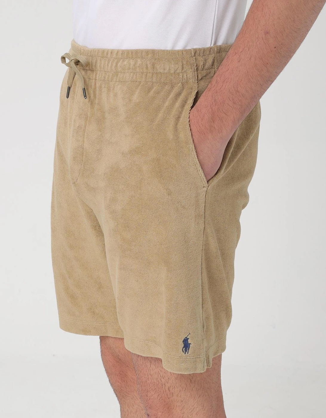 Drawstring Terry Cloth Shorts