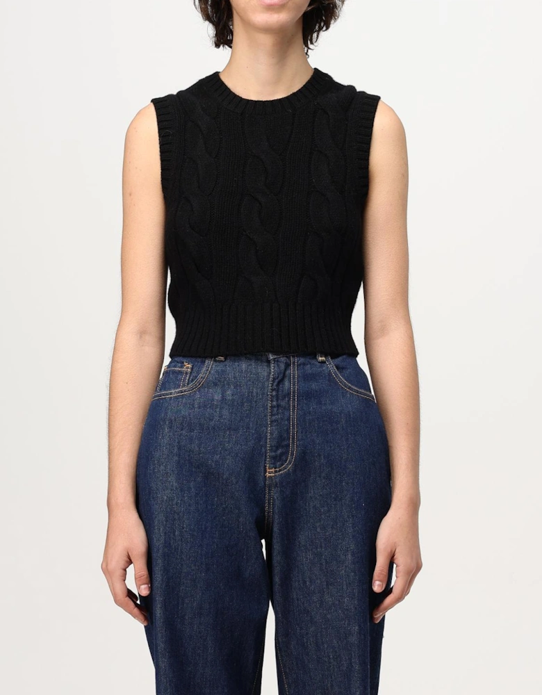 Cable Knit Sleeveless Sweater Vest