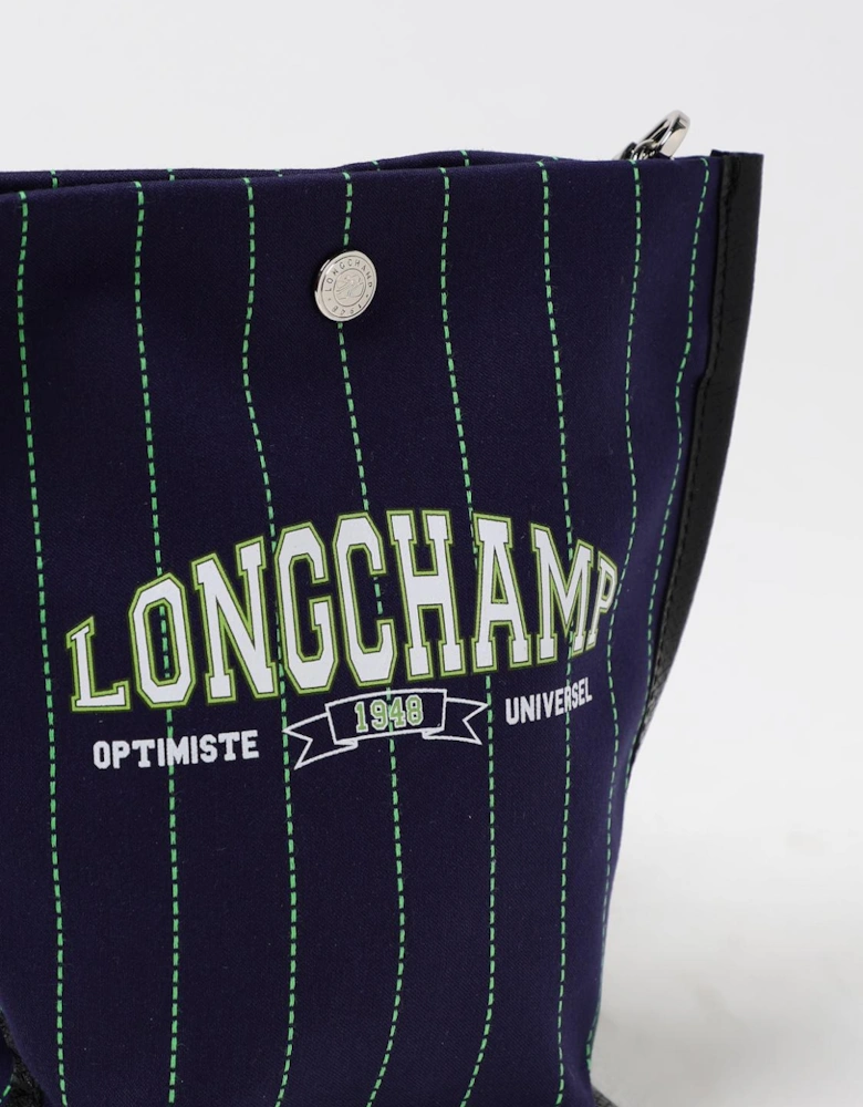 Pinstripe Crossbody Bag