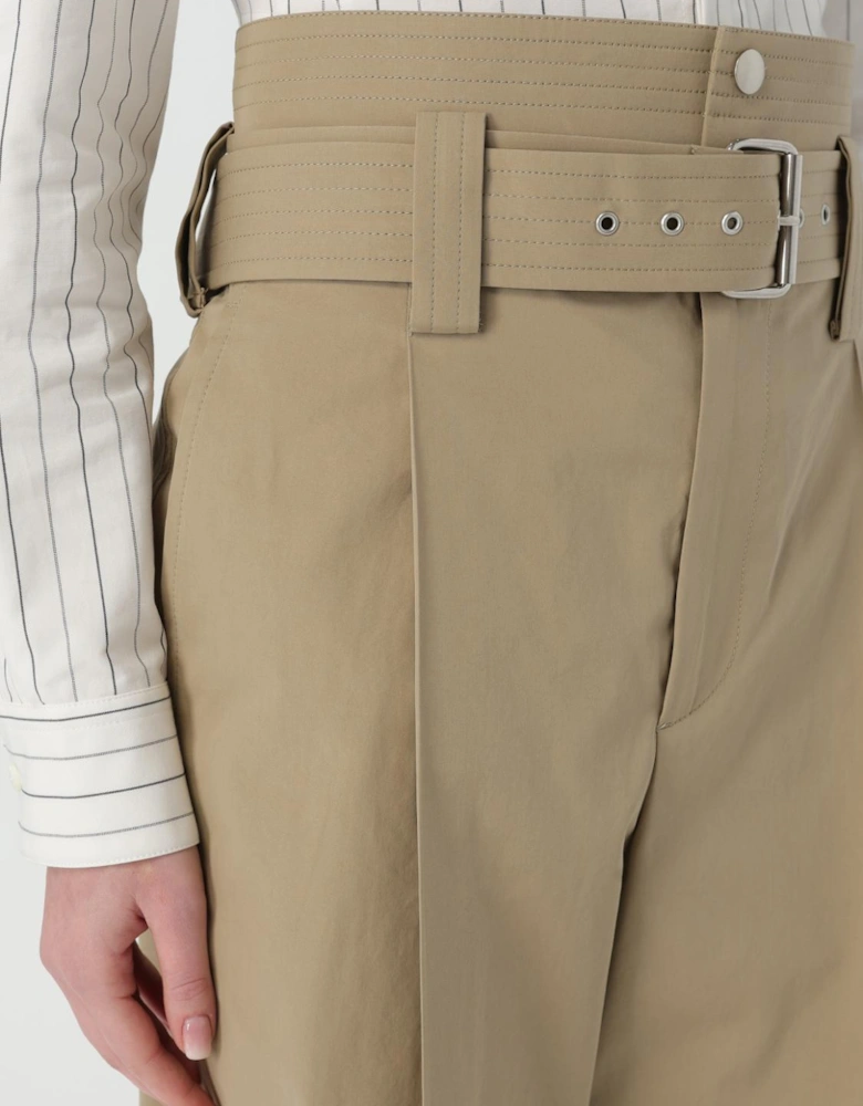 HighWaisted Wide Leg Belted Trousers