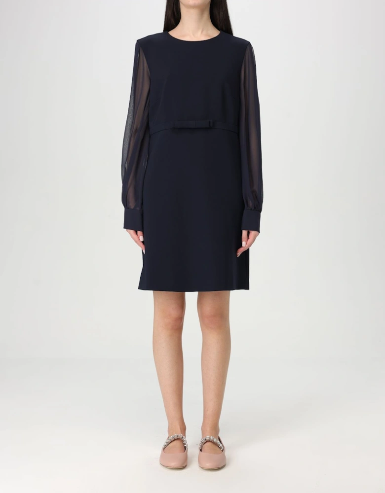 ALine SheerSleeve Mini Dress
