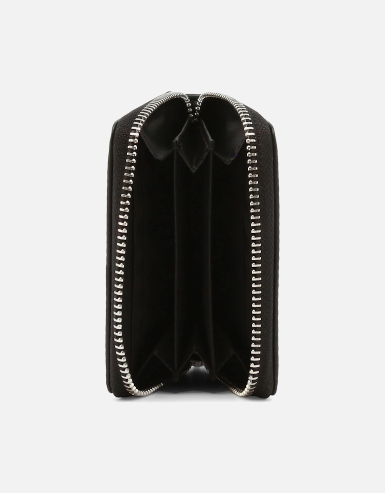 tudded Zip Wallet Black