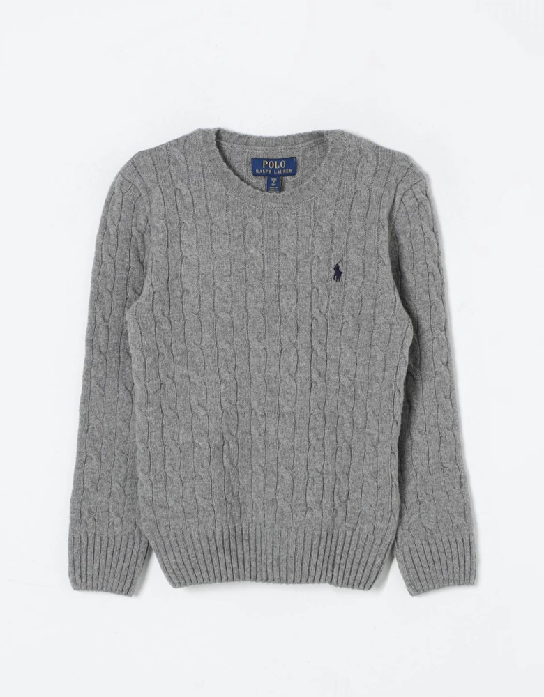 Boys Cable Knit Wool Sweater