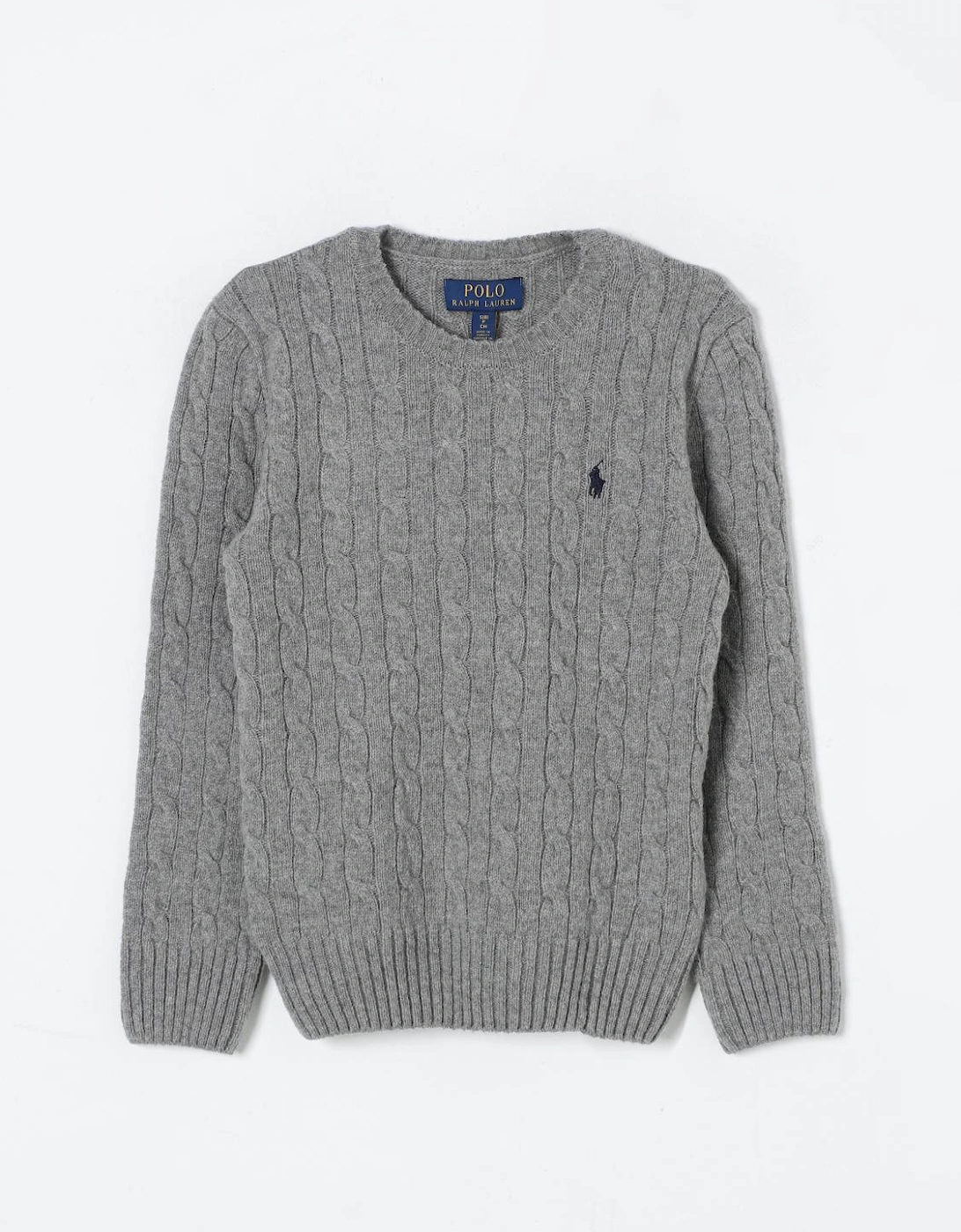 Boys Cable Knit Wool Sweater, 3 of 2