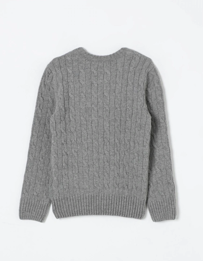 Boys Cable Knit Wool Sweater