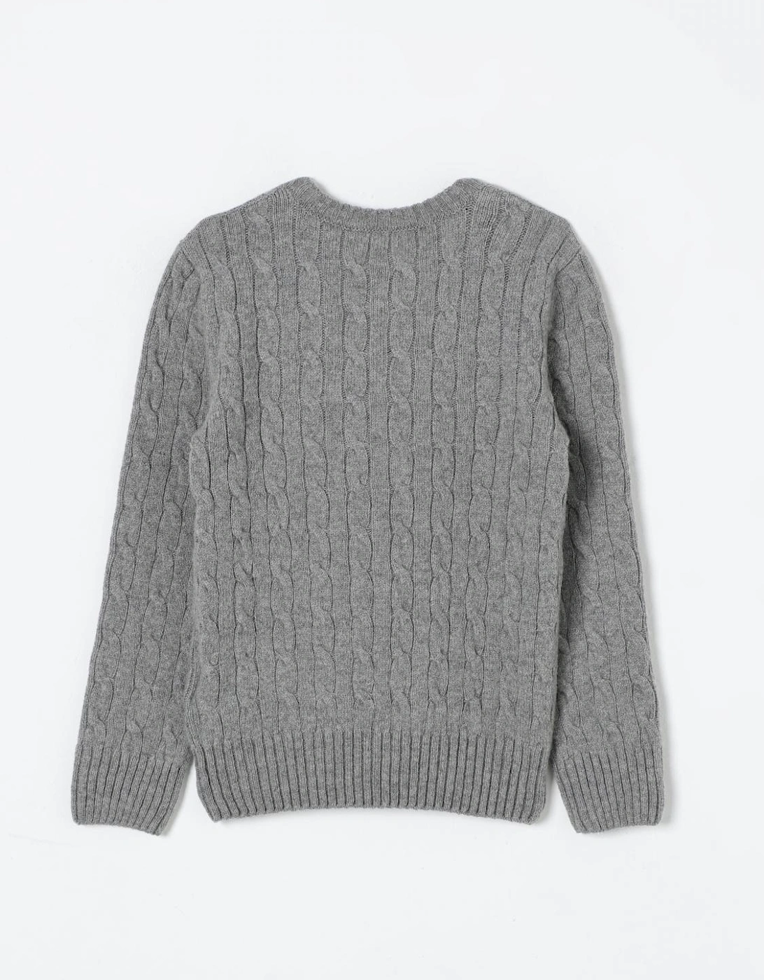 Boys Cable Knit Wool Sweater