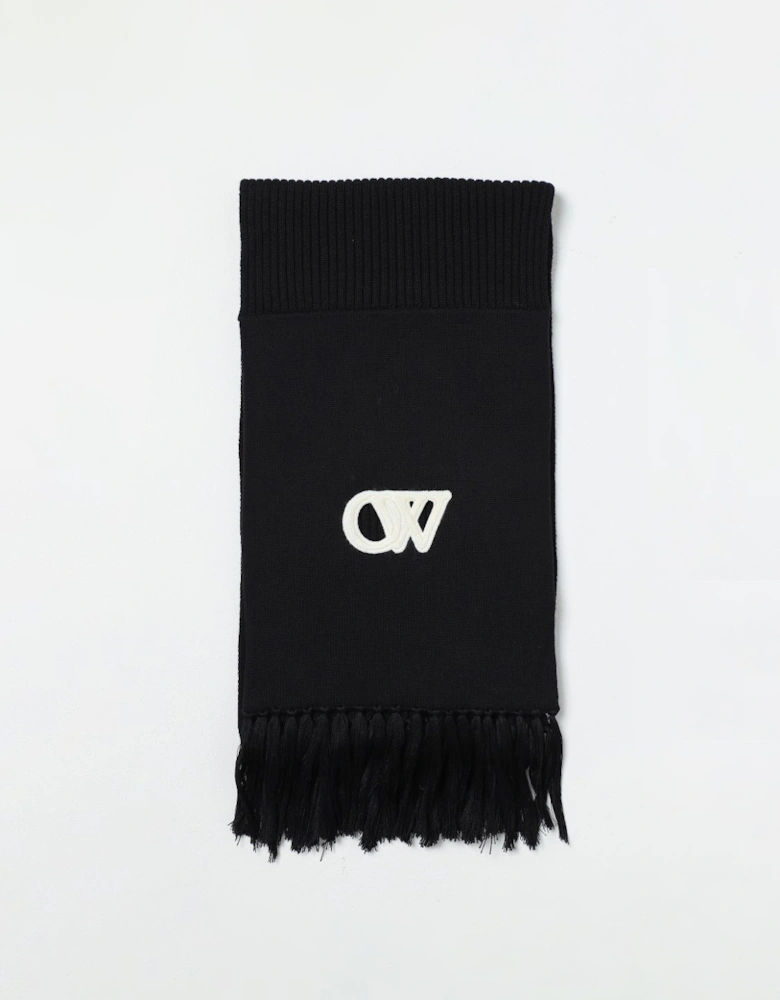 Knit Wool Scarf with Logo