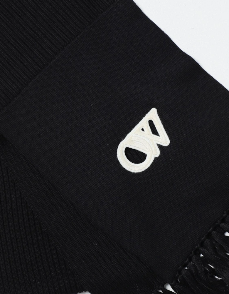 Knit Wool Scarf with Logo