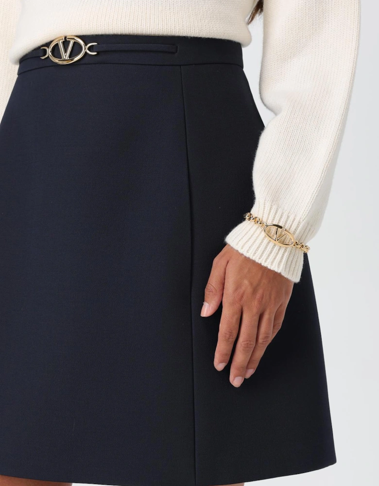 ALine Mini Skirt with Logo Belt