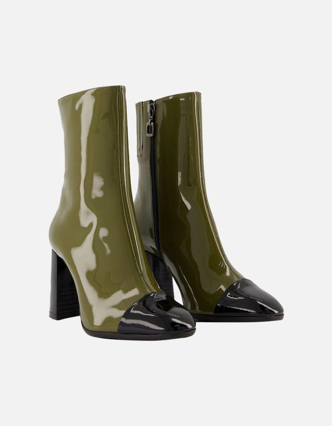 Patent Leather Ankle Boots