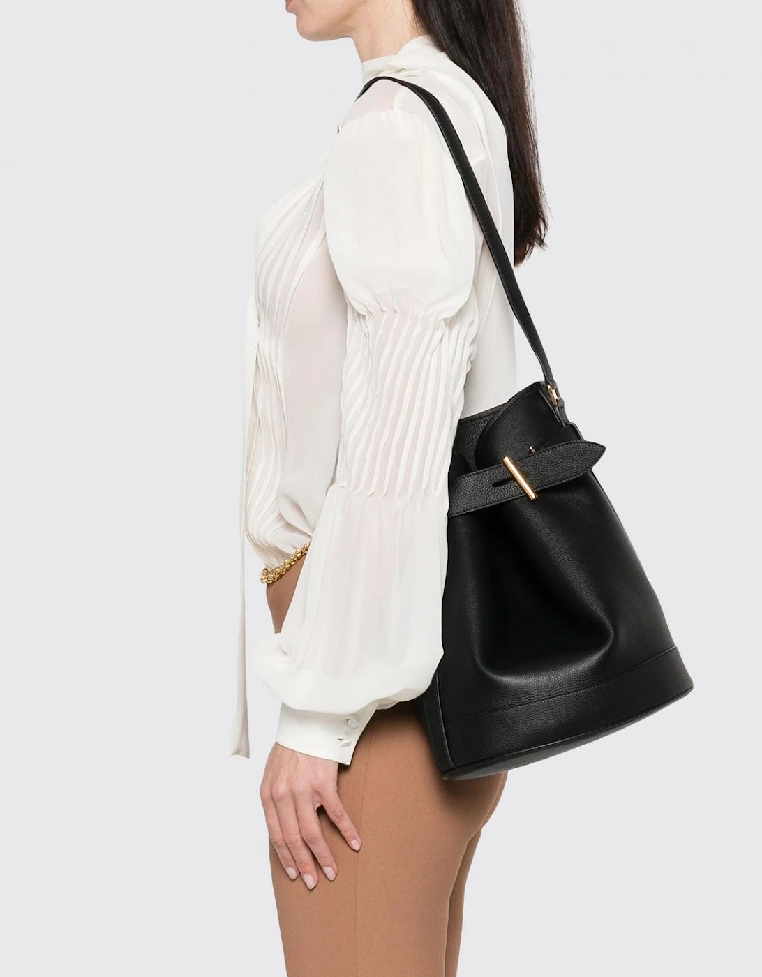Bucket Bag Leather Shoulder