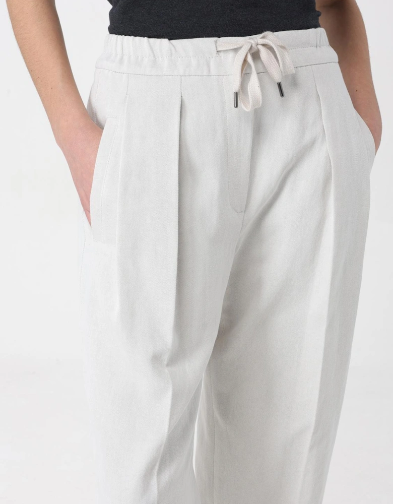 Linen Pleated Casual Pants