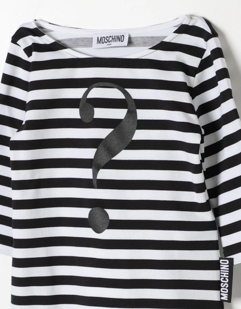 Kids Question Mark Striped Top
