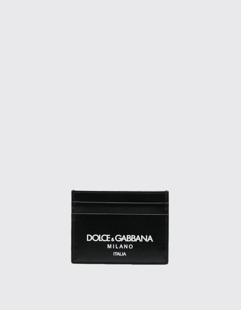 Logo Card Holder Leather Wallet