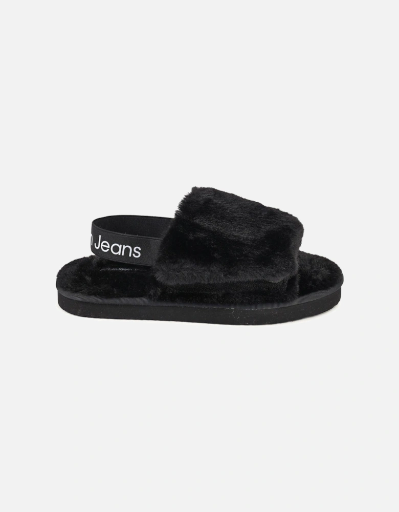 Recycled Polyester Slippers with Logo Detailing