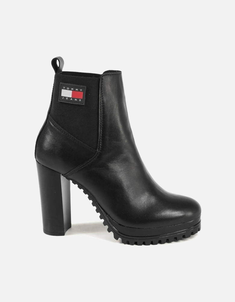 Platform Ankle Boots Block Heel