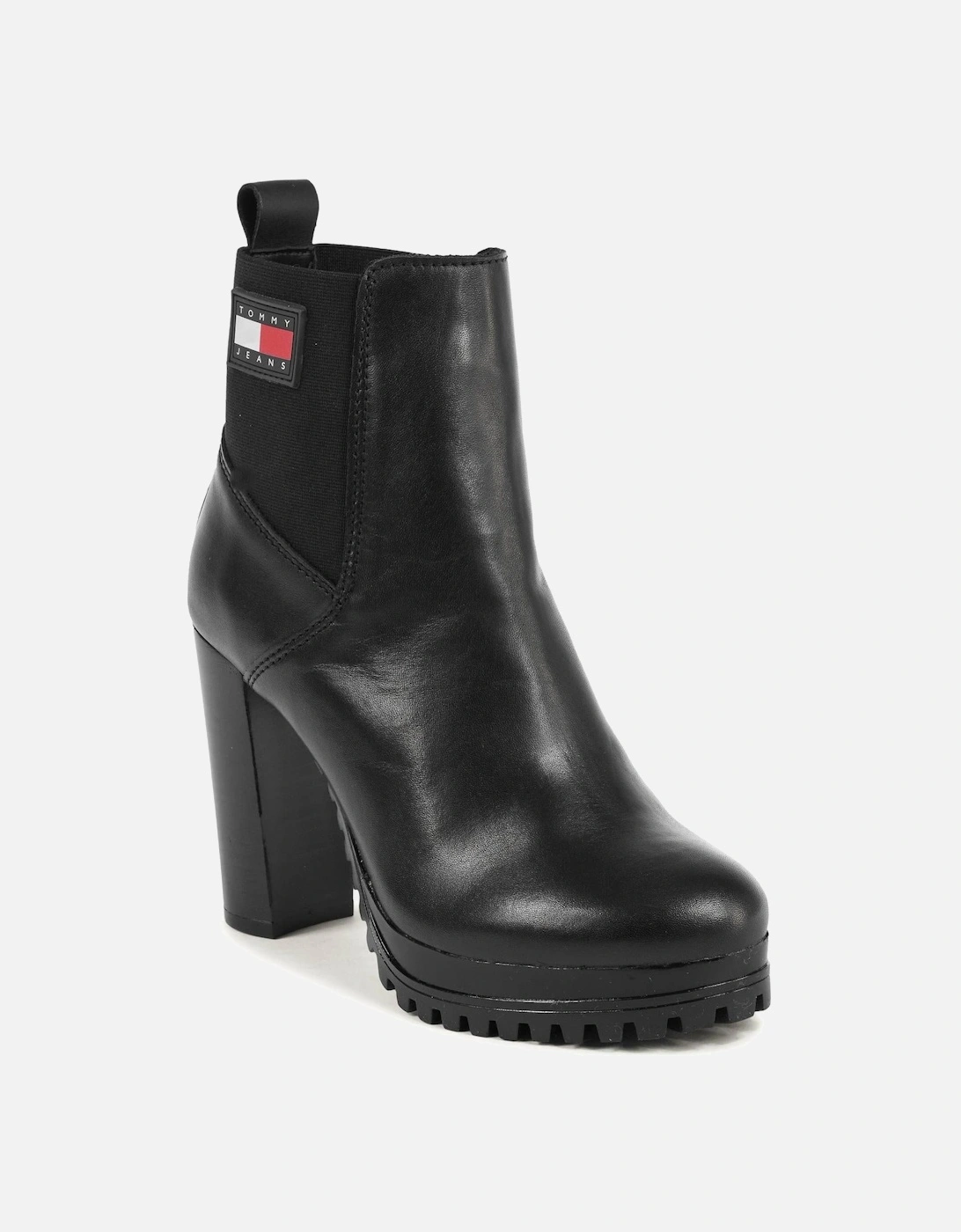 Platform Ankle Boots Block Heel
