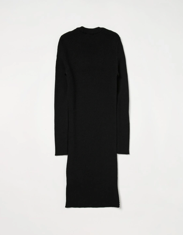 Knit Sweater Dress Side Stripes