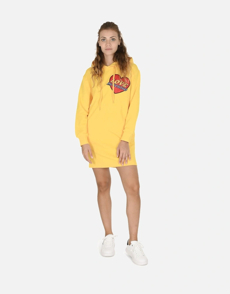 Hoodie Dress Heart Logo Casual Style