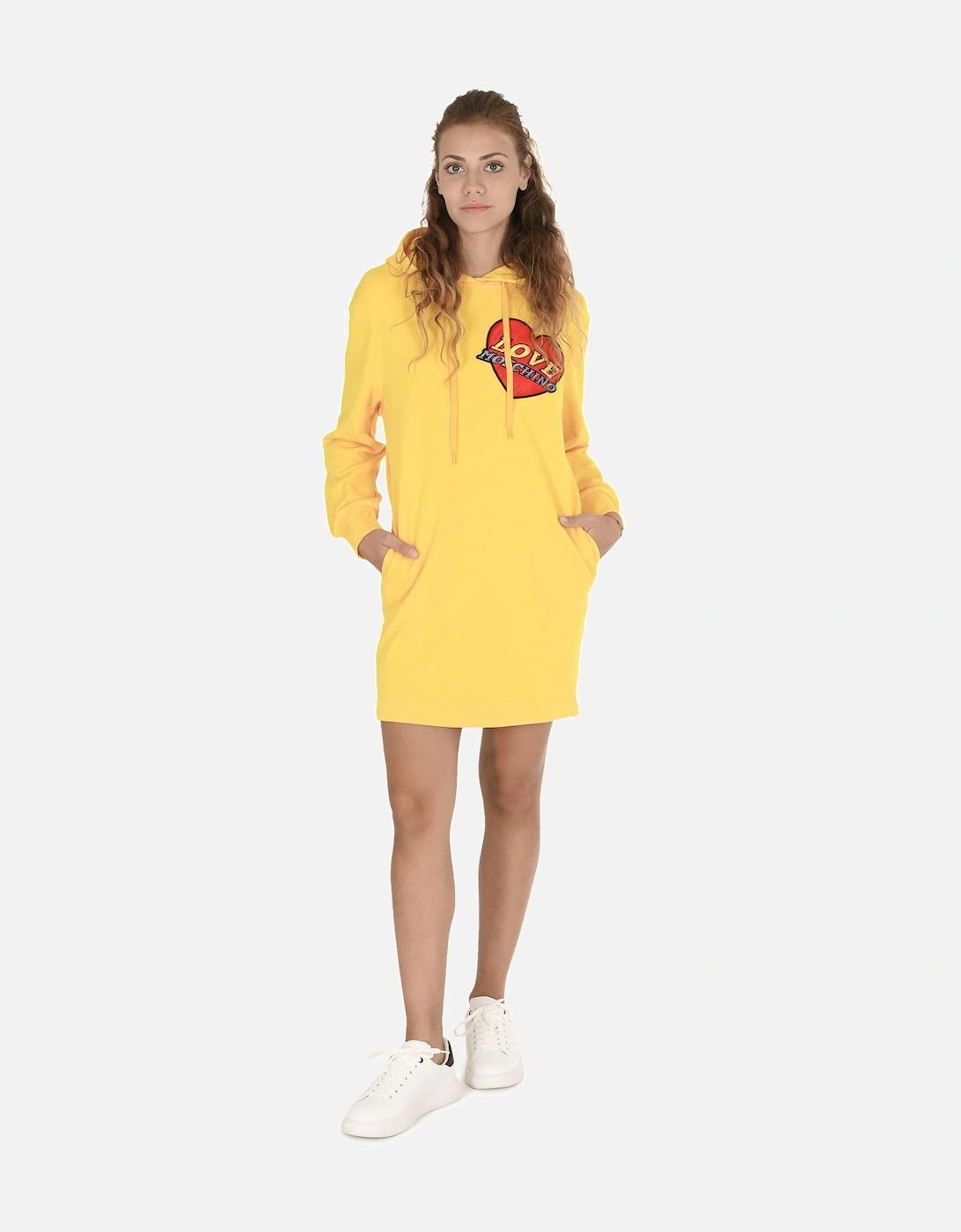 Hoodie Dress Heart Logo Casual Style
