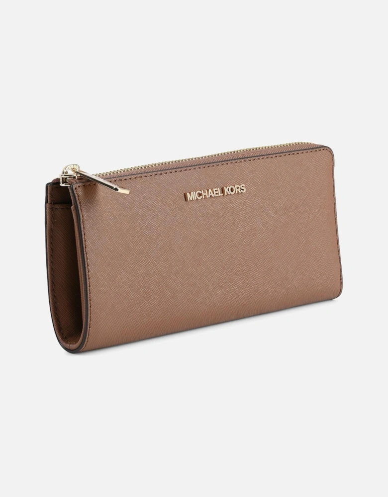Jet Set Travel Zip Around Wallet Brown