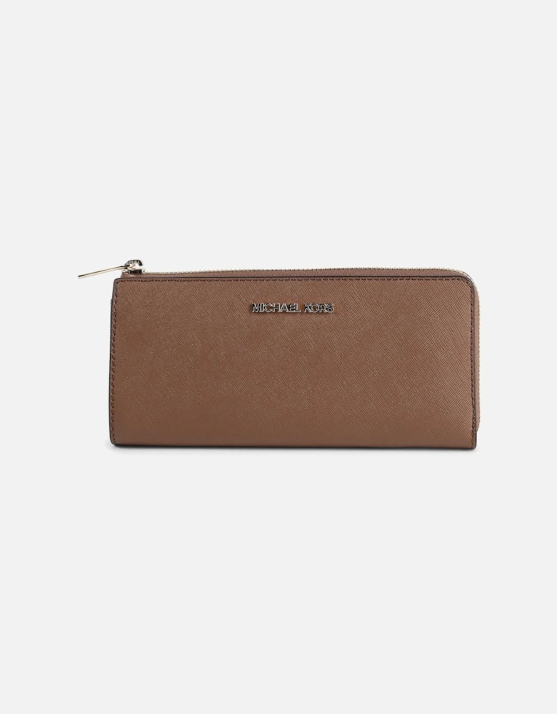 Jet Set Travel Zip Around Wallet Brown