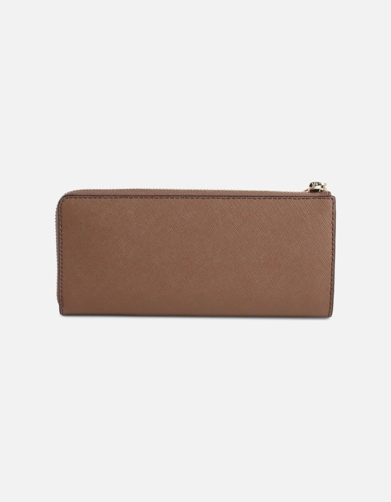 Jet Set Travel Zip Around Wallet Brown
