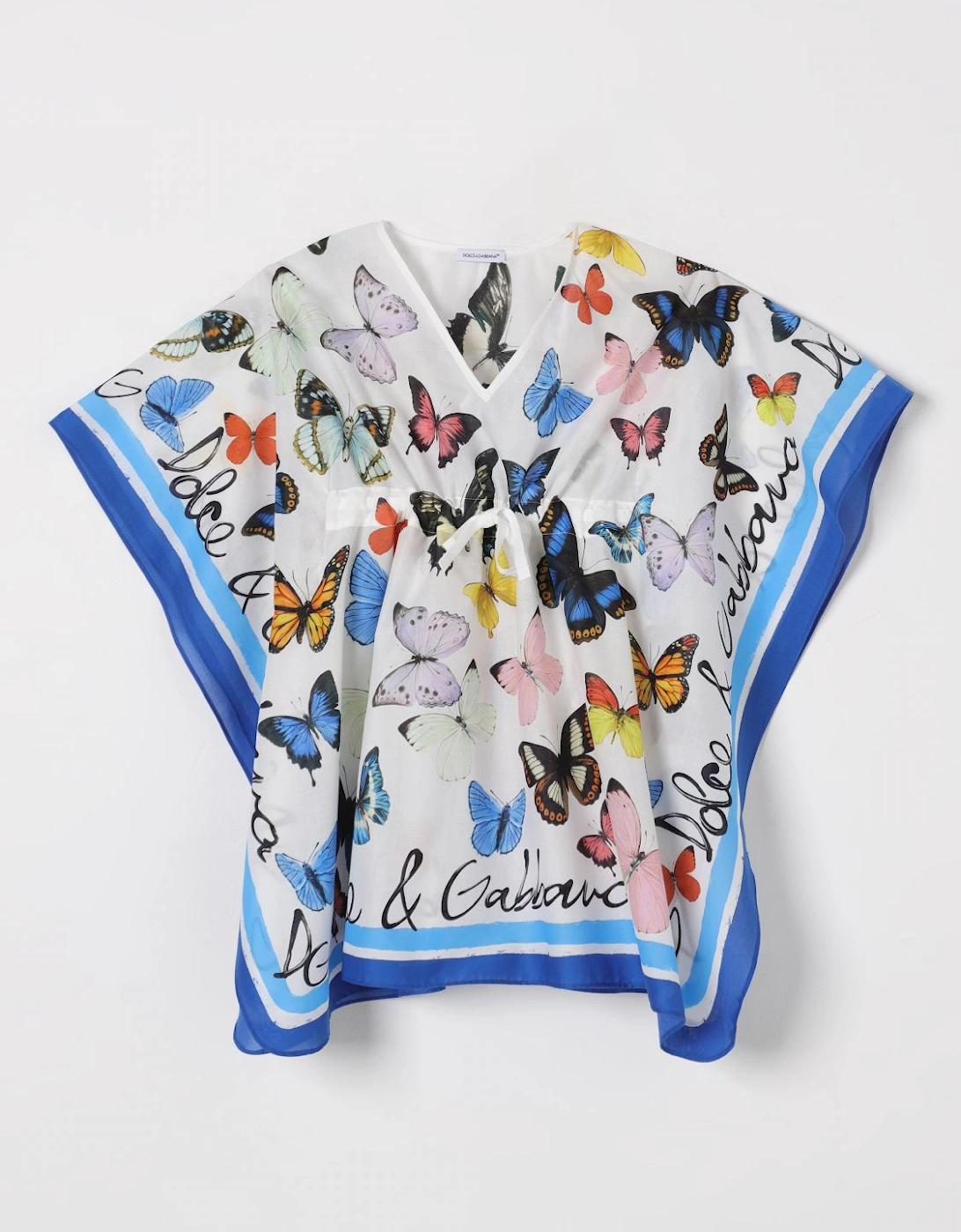 Butterfly Print Silk Kaftan