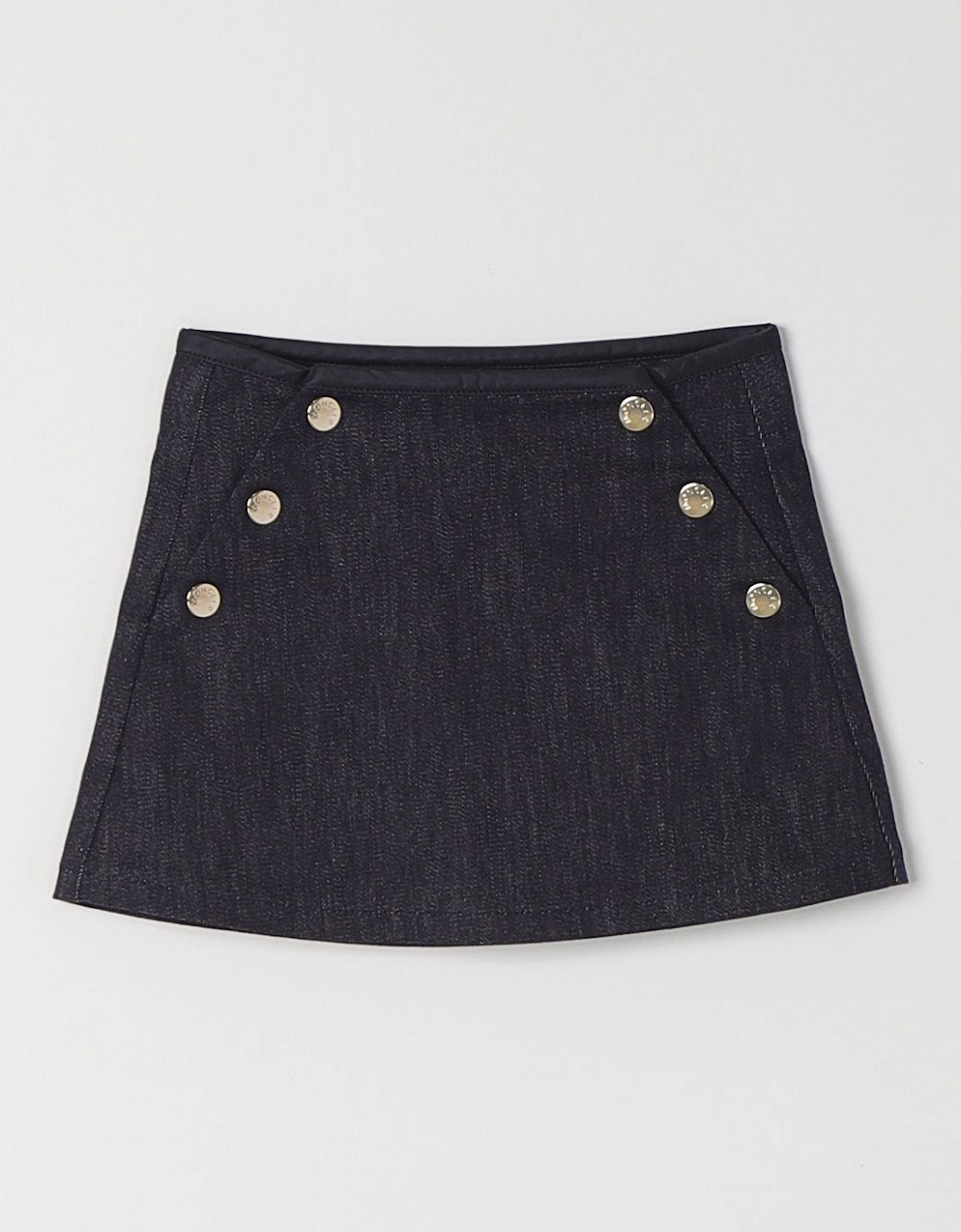 Denim ALine Skirt with Buttons, 4 of 3