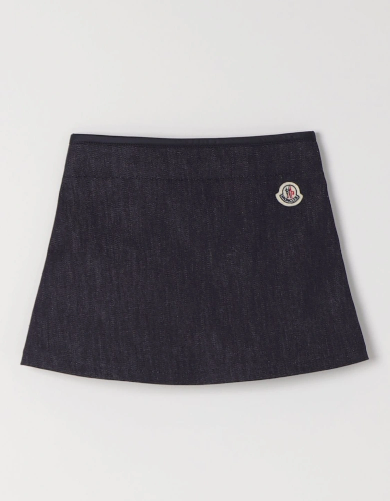 Denim ALine Skirt with Buttons