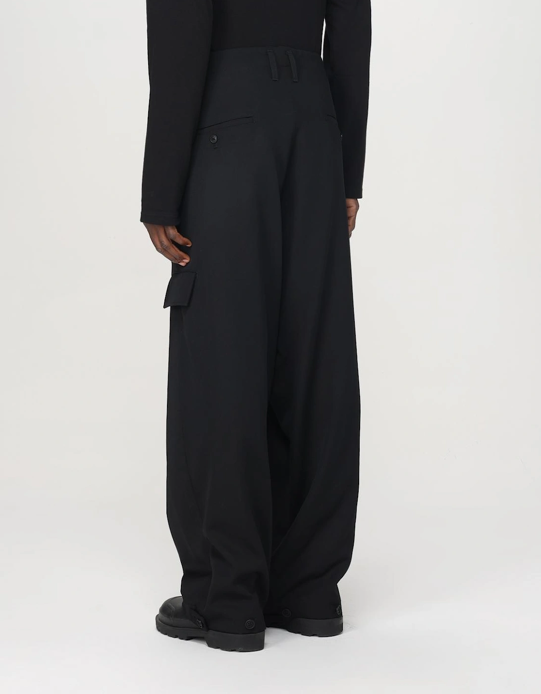 Wide Leg Wool Trousers