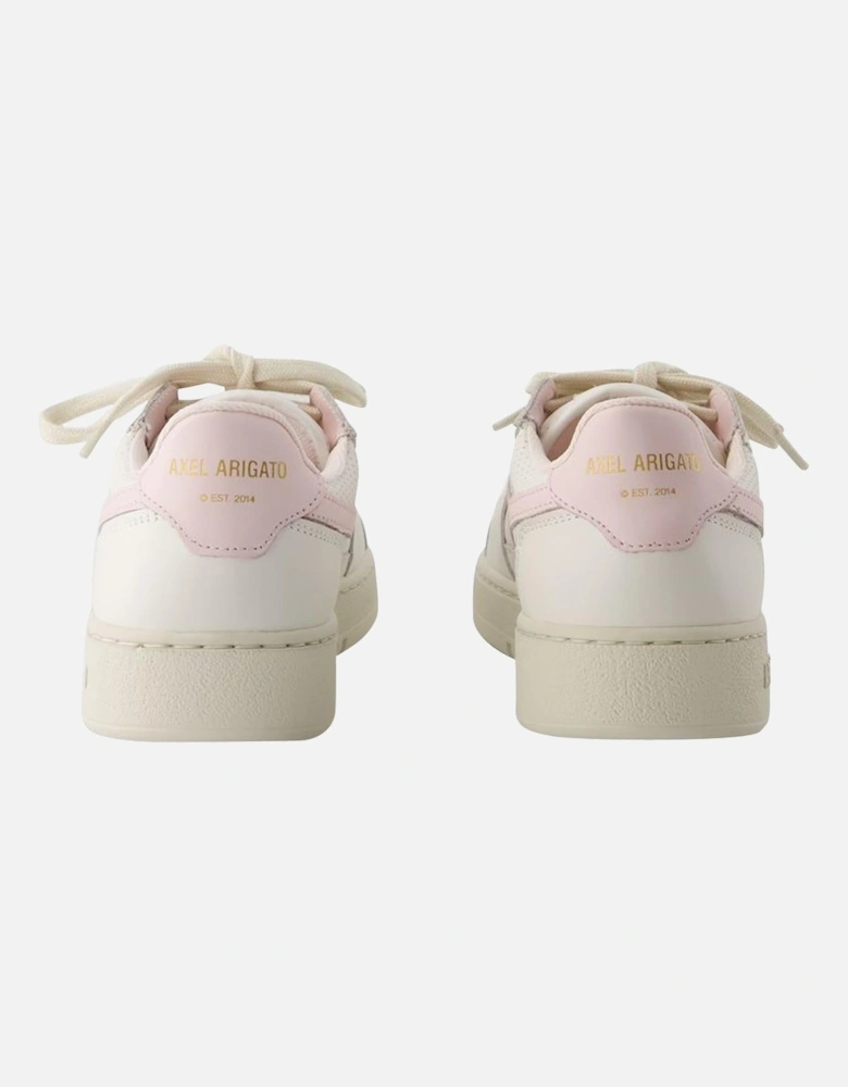 Smooth Leather Round Toe Sneakers with Rubber Sole